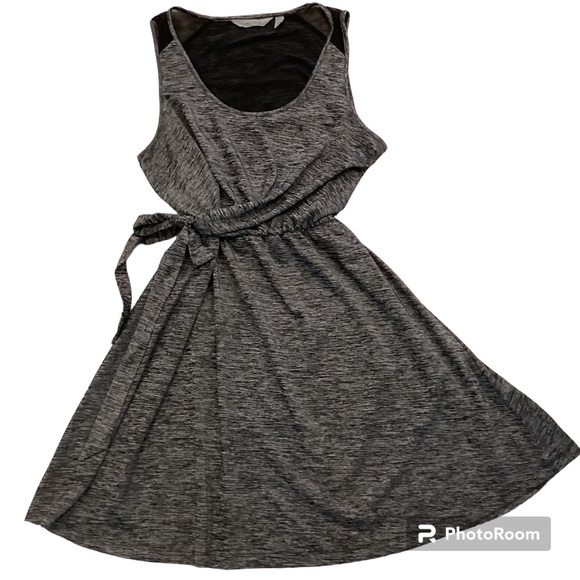 Athleta Faux Wrap Salt and Pepper Athletic Tank Dress, Size XSP - Picture 3 of 16